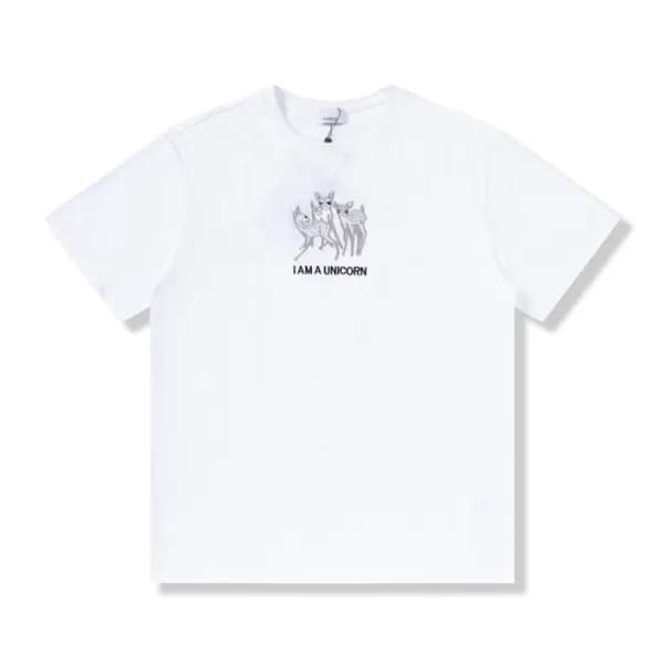 버버리 남성 크루넥 화이트 반팔티 - Mens White Tshirts - Bur04232… - 1