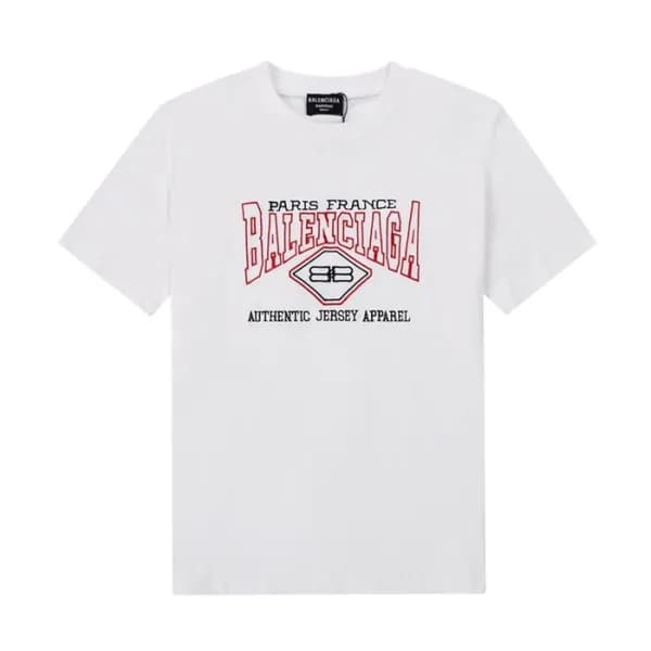 발렌시아가 남성 크루넥 화이트 반팔티 - Mens White Tshirts - bal013… - 1