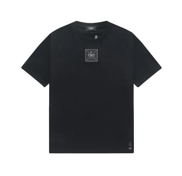 펜디 남성 블랙 크루넥 반팔티 - Mens Black Tshirts - fen01240x - 1