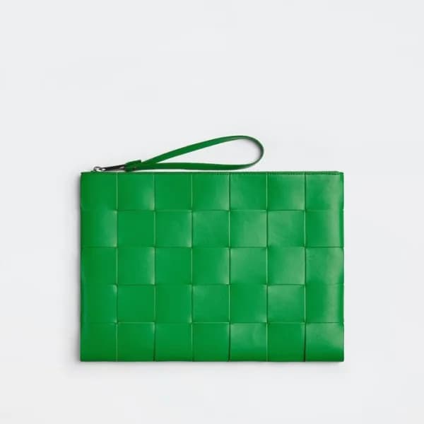 보테가베네타 남성 클래식 그린 클러치 - Mens Green Clutch - bv0340x - 1