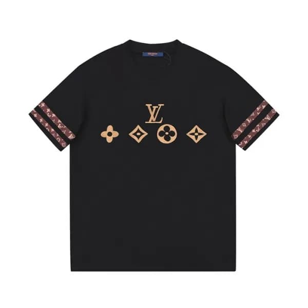 루이비통 남성 블랙 크루넥 반팔티 - Louis vuitton Mens Black Tshi… - 1