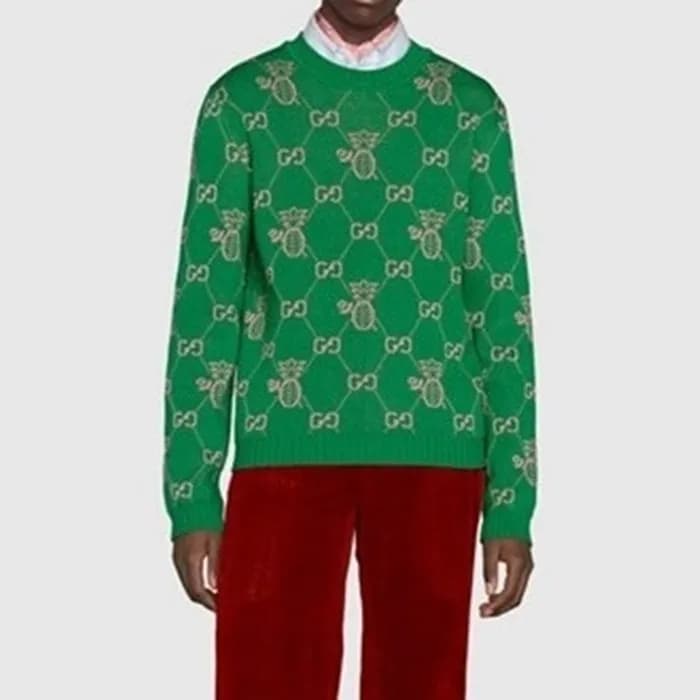 구찌 남성 그린 크루넥 니트 - Gucci Mens Green Knits - guc5120… - 1