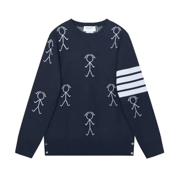 톰브라운 남성 캐쥬얼 네이비 니트 - Mens Navy Knit - thom0592x - 1