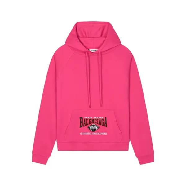 발렌시아가 남/녀 캐쥬얼 핑크 후드티 - Balenciaga Unisex Pink Hood… - 1