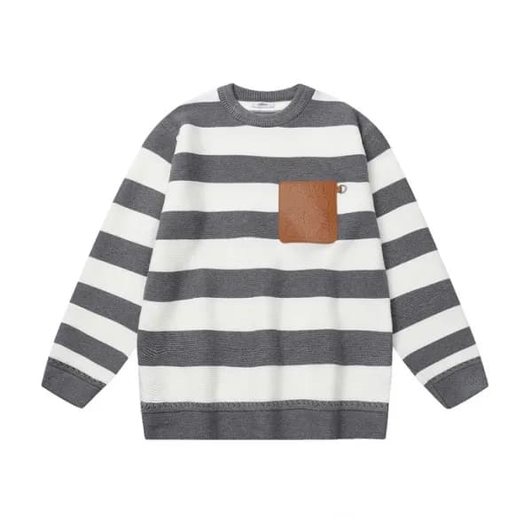 로에베 남성 그레이 크루넥 스웨터 - Loewe Mens Gray Sweaters - lo… - 1