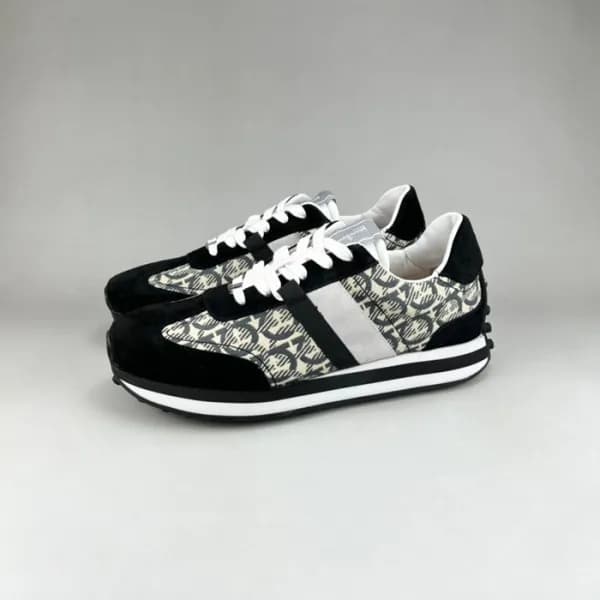 페라가모 남성 블랙 스니커즈 - Ferragamo Mens Black Sneakers - … - 1