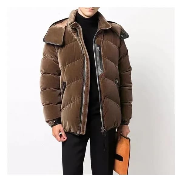 톰포드 남성 카멜 구스다운 패딩 - Tom Ford Mens Camel Padding - … - 1