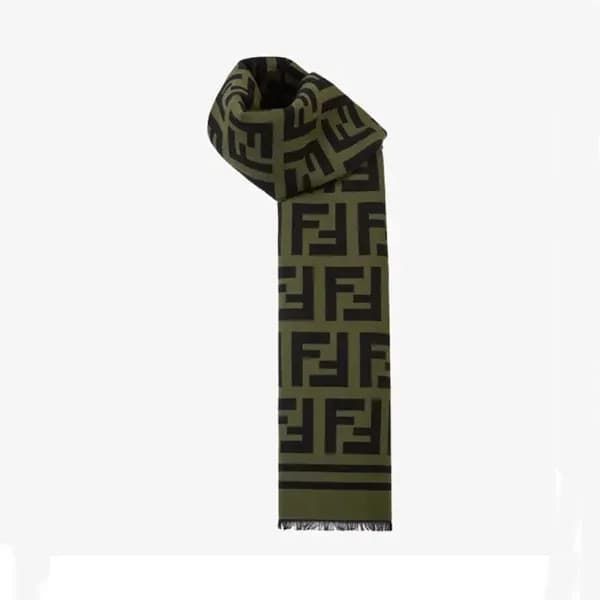 펜디 남/녀 그린 머플러 - Fendi Unisex Green Muffler - fe20x - 1