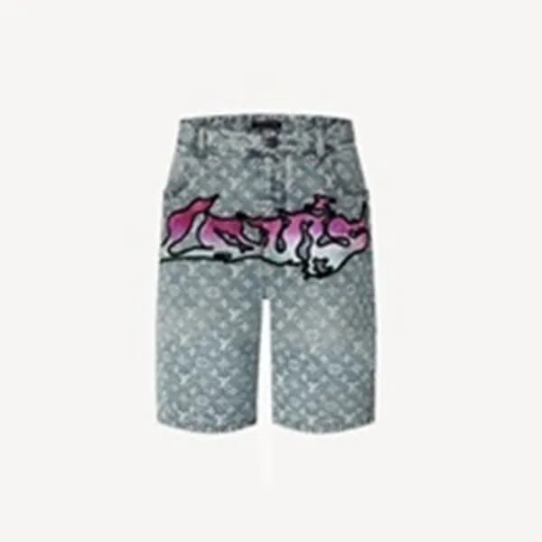 루이비통 남성 블루 반바지 - Louis vuitton Mens Blue Half-pant… - 1