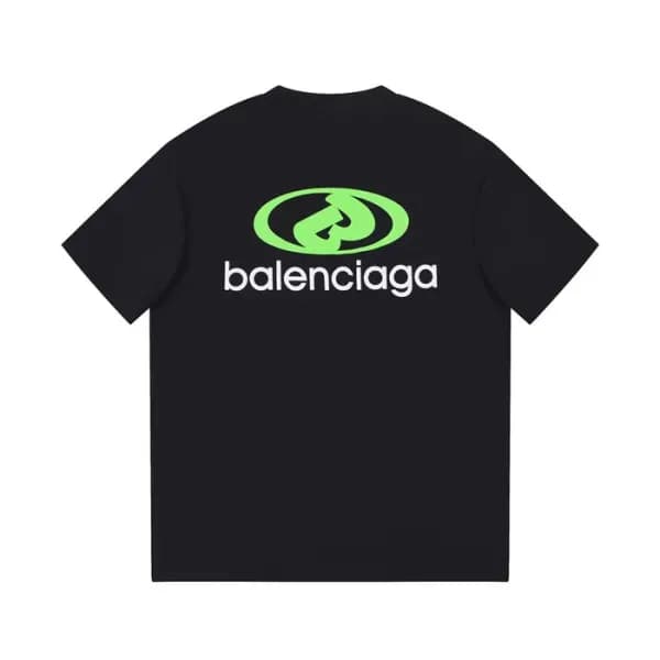 발렌시아가 남성 블랙 크루넥 반팔티 - Balenciaga Mens Black Short … - 1