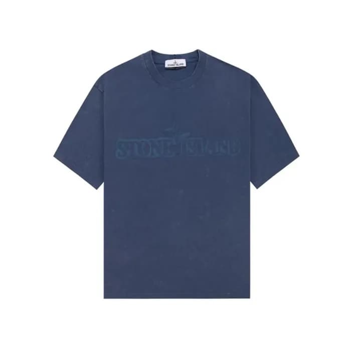 스톤아일랜드 남성 네이비 크루넥 반팔티 - Stone Island Mens Navy Tsh… - 1