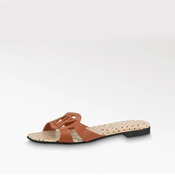 루이비통 여성 카멜 슬리퍼 - Louis vuitton Womens Camel Slippe… - 1