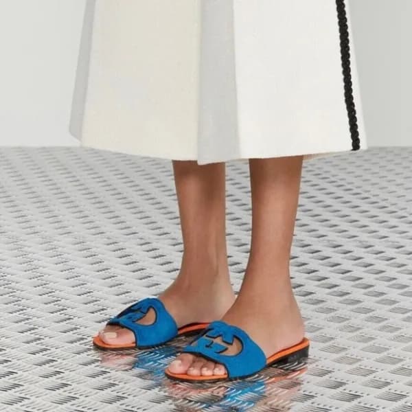구찌 여성 블루 슬리퍼 - Gucci Womens Blue Slippers - gu809x - 1