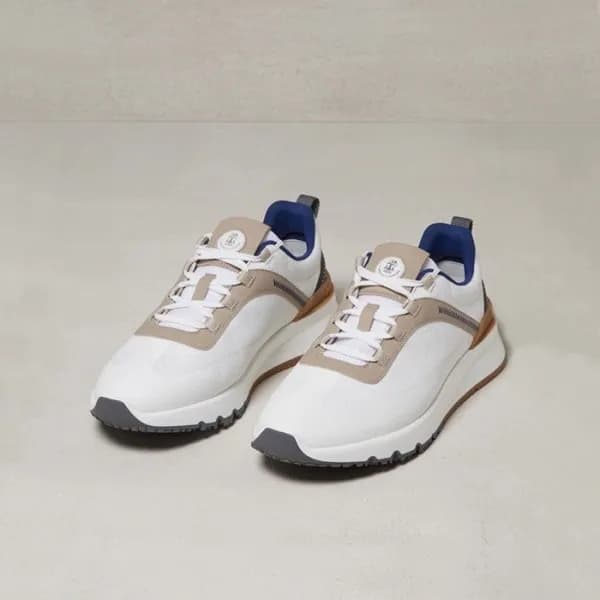 브루넬로쿠치넬리 남성 화이트 스니커즈 - Brunello Cucinelli Mens Whi… - 1