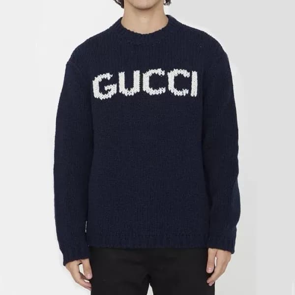 구찌 남성 블랙 크루넥 스웨터 - Gucci Mens Black Sweaters- guc2… - 1
