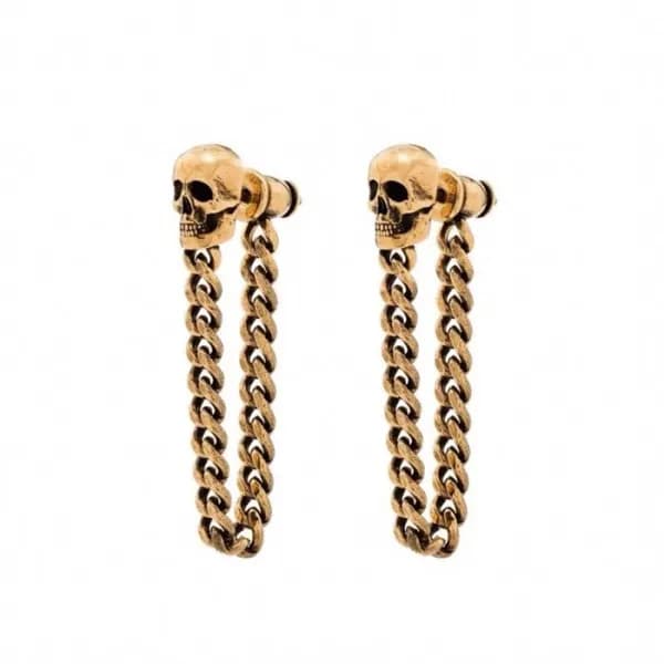 알렉산더 맥퀸 여성 골드 이어링 - Alexander Mcqueen Womens Gold … - 1