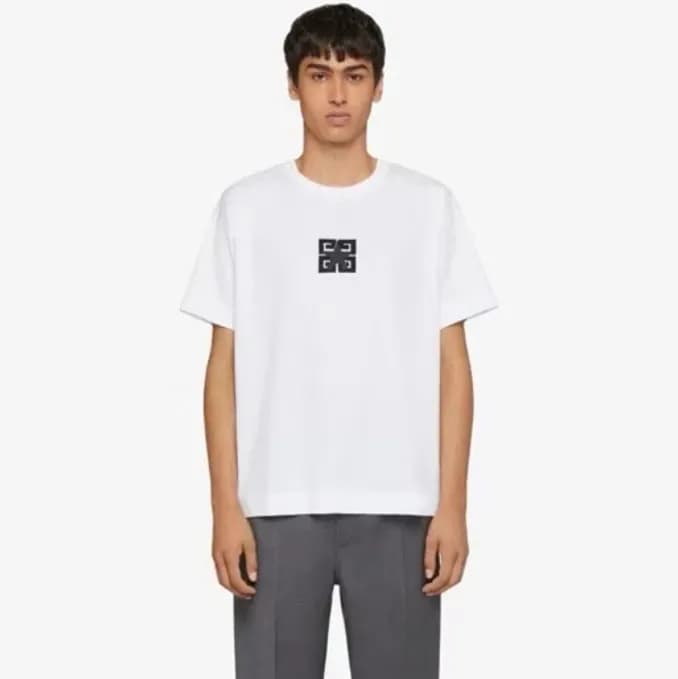 지방시 남성 화이트 반팔티 - Givenchy Mens White Tshirts - gic… - 1