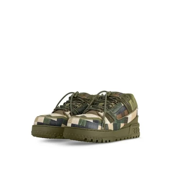 루이비통 남성 그린 스니커즈 - Louis vuitton Mens Green Sneaker… - 1
