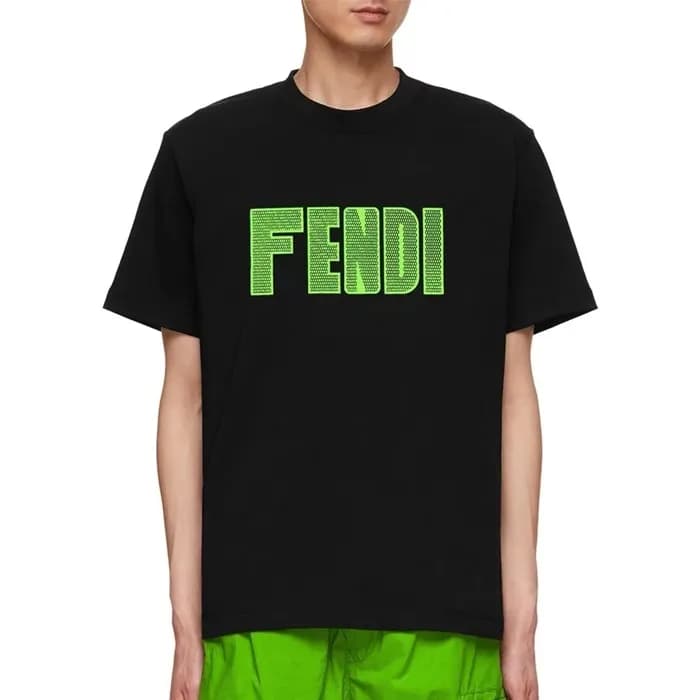 펜디 남성 화이트 반팔 티셔츠 - Fendi Mens White Tshirts - fec6… - 1