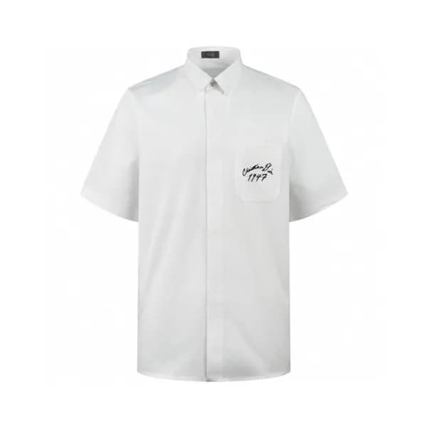 디올 남성 화이트 반팔 셔츠 - Dior Mens White Shirts - dic926x - 1