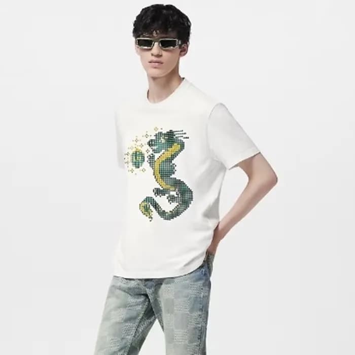 루이비통 남성 라운드 반팔 티셔츠 - Louis vuitton Mens Round Tshi… - 1