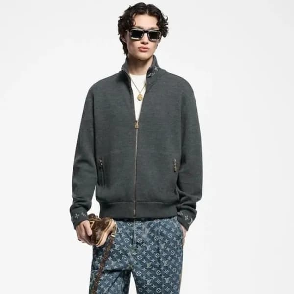 루이비통 남성 집업 스웨터 - Louis vuitton Mens Zip-up Sweater… - 1