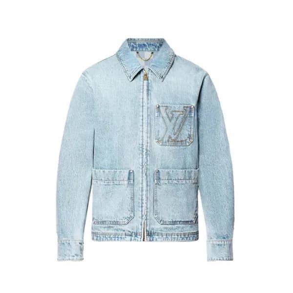 루이비통 남성 데님 재킷 - Louis vuitton Mens Denim Jacket - … - 1