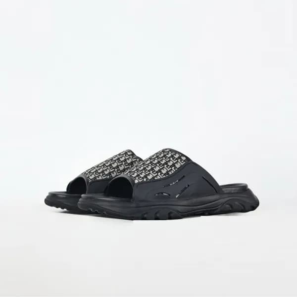 디올 남성 H 타운 슬리퍼 옴므 블랙 고무 샌들 - Dior Mens H Town Slip… - 1