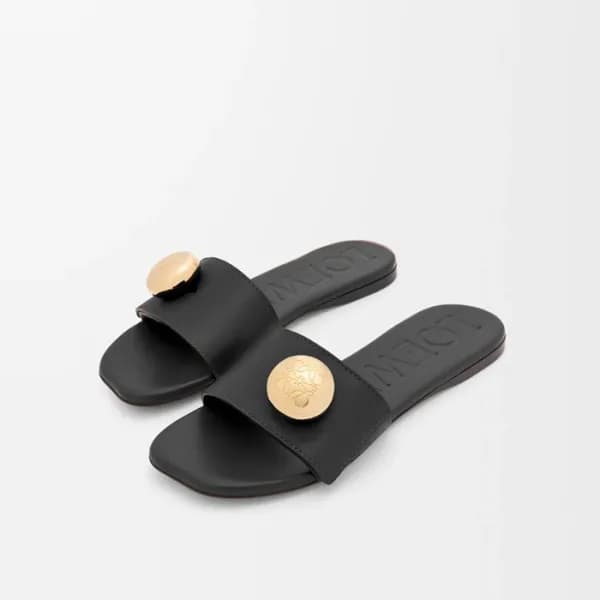 로에베 여성 페블 레더 슬라이드 - Loewe Womens Pebble Leather Sl… - 1