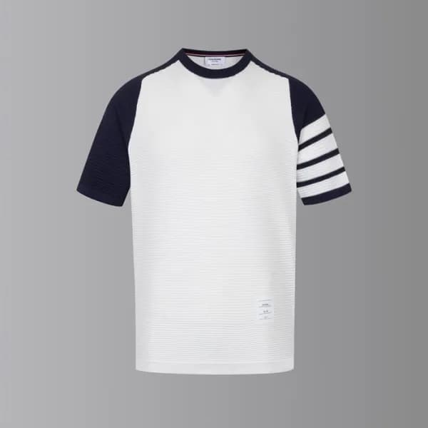 톰브라운 남성 라운드 반팔티 - Thom Browne Mens Round Tshirts -… - 1