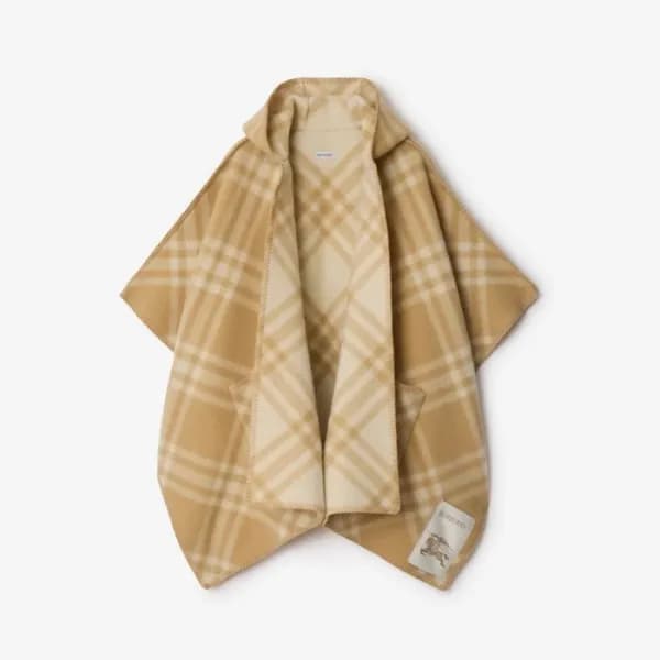 버버리 여성 리버시블 체크 울 케이프 - Burberry Womens Reversible … - 1