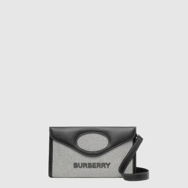 버버리 여성 캔버스 폴드오버 백 - Burberry Womens Canvas Foldove… - 1