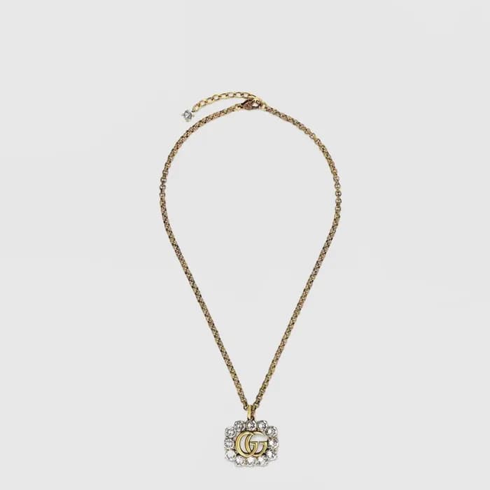 구찌 여성 크리스탈 GG 네크리스 - Gucci Womens Crystal GG Necklace - acc10933x - 1