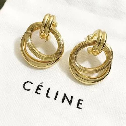 CELINE Yellow Gold Earring - 셀리느 여성용 18k도금 옐로우 골드 … - 1