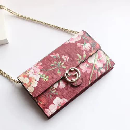 Gucci GG Flower Chain Shoulder Bag,19CM - 구찌 GG 플라… - 1