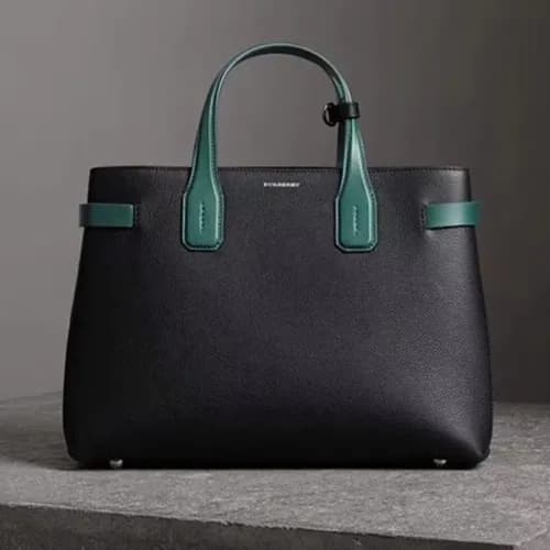 Burberry Medium Leather Vintage Tote Shoulder Bag,… - 1