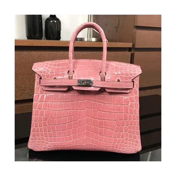Hermes Birkin Crocodile Leather Tote Shoulder Bag… - 1