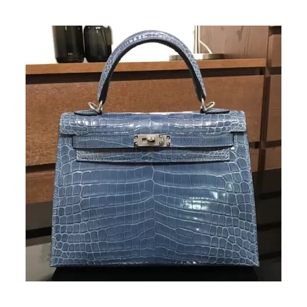 Hermes Kelly Crocodile Leather Tote Shoulder Bag ,… - 1