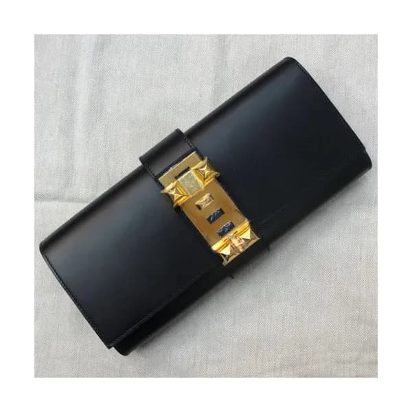 Hermes Medor Box Leather Clutch Bag ,29cm - 에르메스 메… - 1