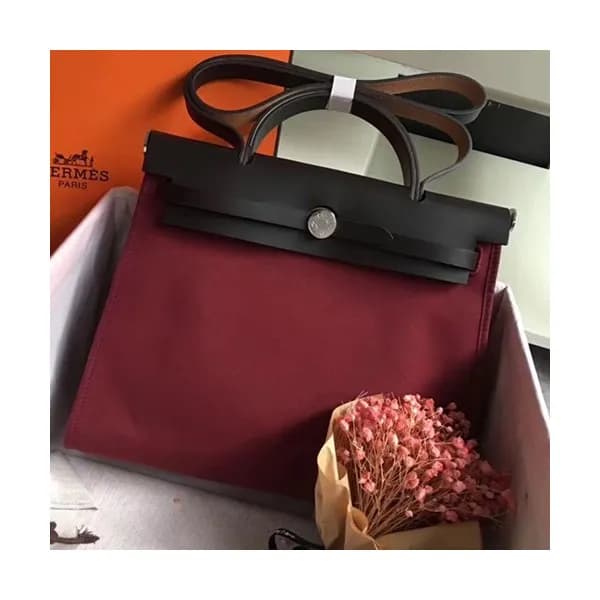 Hermes Herbag Canvas Tote Shoulder Bag ,31cm - 에르메… - 1