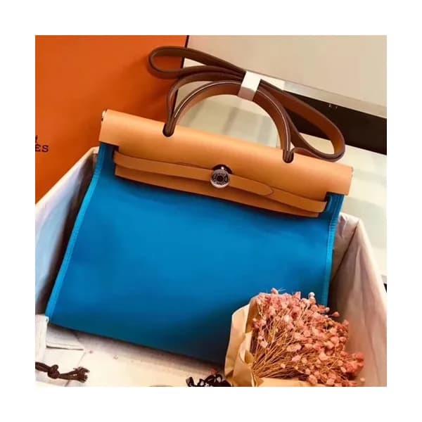 Hermes Herbag Canvas Tote Shoulder Bag ,31cm - 에르메… - 1