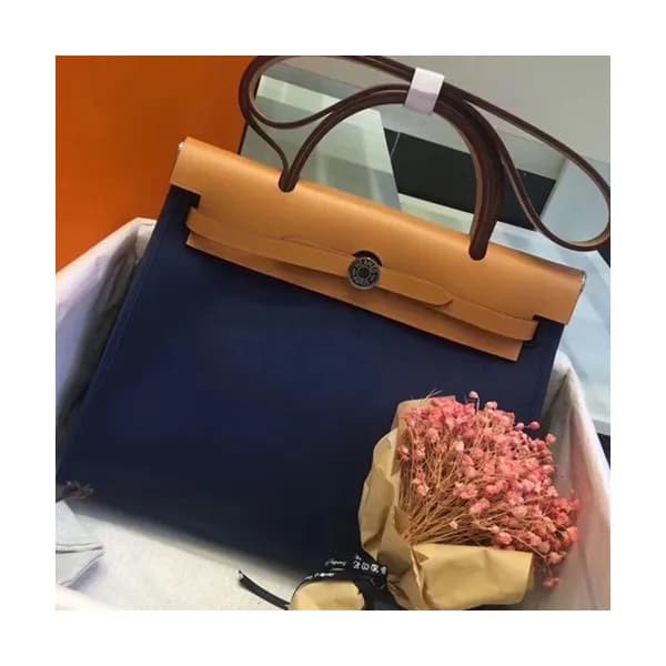 Hermes Herbag Canvas Tote Shoulder Bag ,31cm - 에르메… - 1