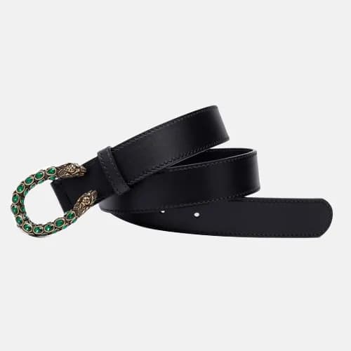 [매장판]Gucci 2019 Ladies Cubic Buckle Leather Belt -… - 1