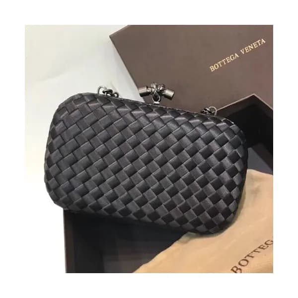 Bottega Veneta Black Chain Shoulder Cross Bag,20cm… - 1