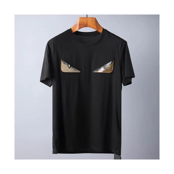 Fendi 2019 Mens Glitter Monster Eyes Short Sleeved… - 1