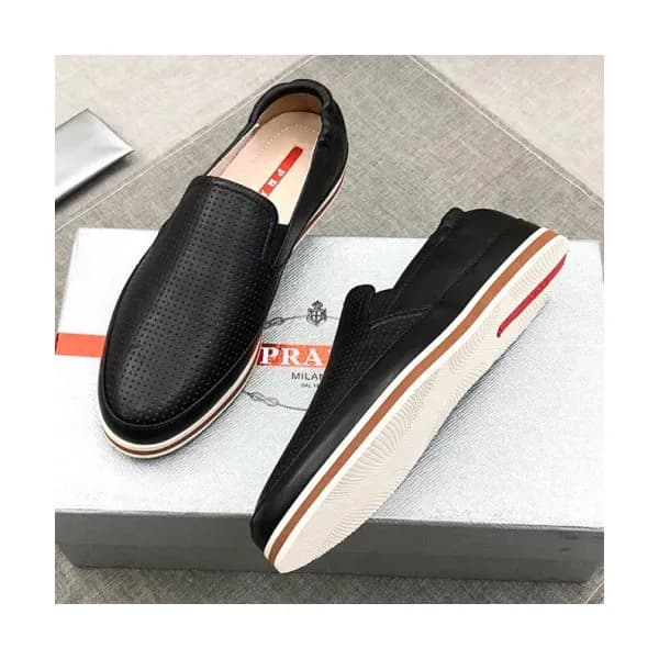 Prada 2019 Mens Casual Calfskin Slip-on - 프라다 남성 캐… - 1