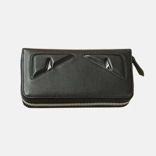Fendi 2019 Leather Zip Round Wallet - 펜디 남여공용 레더 지… - 1