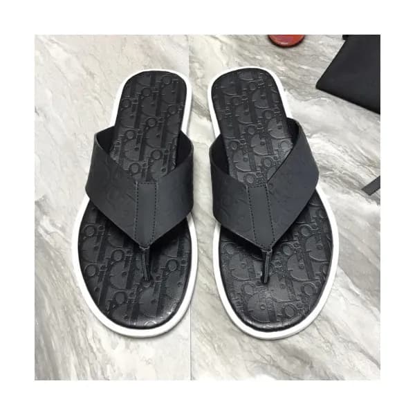 Dior 2019 Mens Initial Logo Leather Flip-flap - 디올…