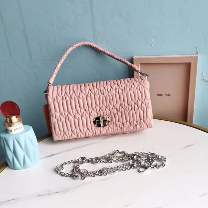 MiuMiu 2019 Matelasse Crystal Tote Shoulder Cross … - 1