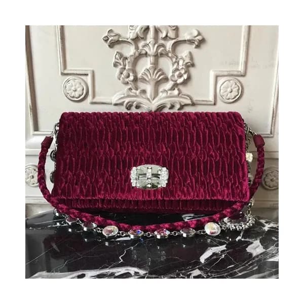 MiuMiu 2019 Matelasse Crystal Tote Shoulder Cross … - 1